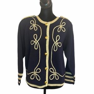 Premier Collection Merino Wool Blend Elegant Cardigan Size Small Petite